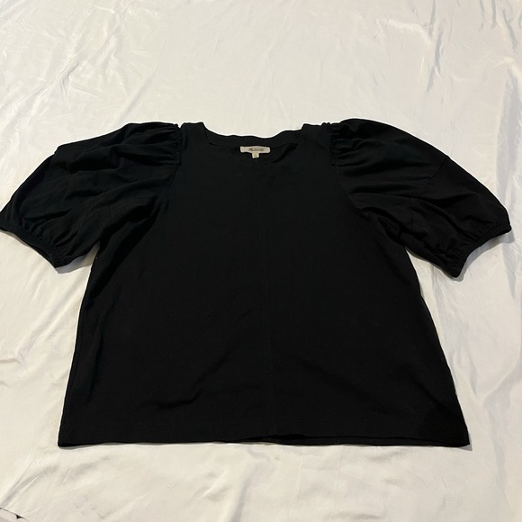 Madewell Tops - Madewell‎ Women's Sz M Puff Sleeve Black Tee Romantic Cottage Core Top